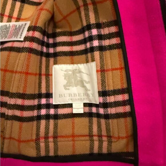 Burberry Kids Pink Toggle Coat size 4 - Picture 2 of 2